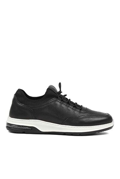 Celal Gültekin Erkek Siyah Deri Sneaker