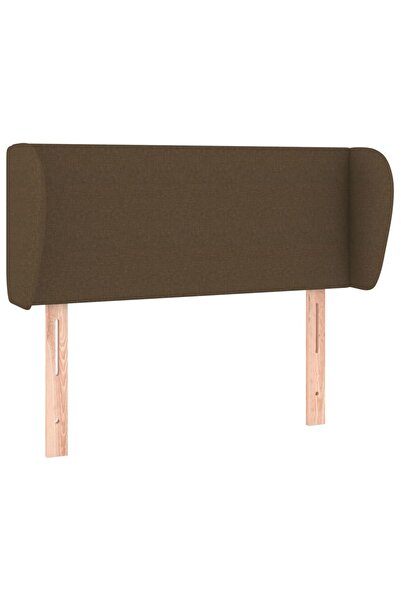 vidaxl Dark brown headboard with wings 103x23x78/88 cm textile