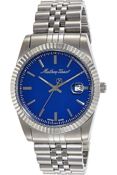 Mathey-Tissot ساعة نسائية بمينا أزرق تناظري - D810ABU، أزرق، سوار