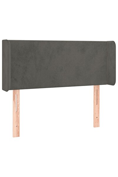 vidaxl Dark grey winged headboard 93x16x78/88 cm Velvet