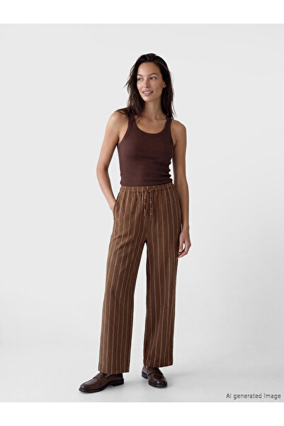 LC Waikiki Pantaloni de trening de damă cu talie elastică și dungi