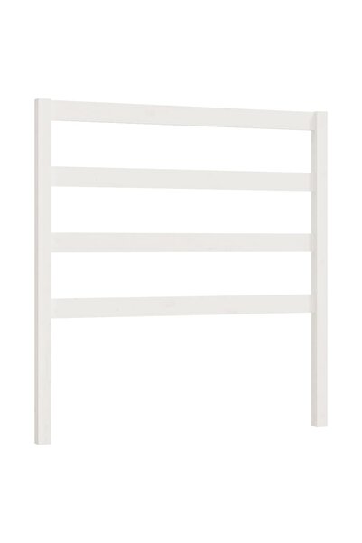 vidaxl Bedside table, white, 96x4x100 cm, solid pine wood