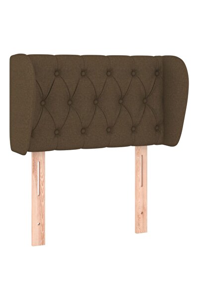 vidaxl Dark brown headboard with wings 83x23x78/88 cm textile