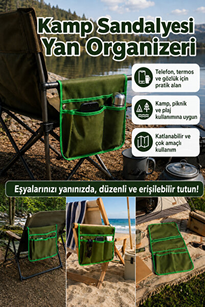 i lin baby Kamp Sandalyesi Yan Organizeri Çok Amaçlı Cepli Düzenleyici Çanta ...