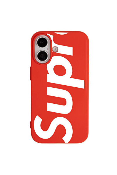 Casen iPhone 17 Kırmızı Lansman Sup Tasarımlı Renkli Silikon Kılıfı