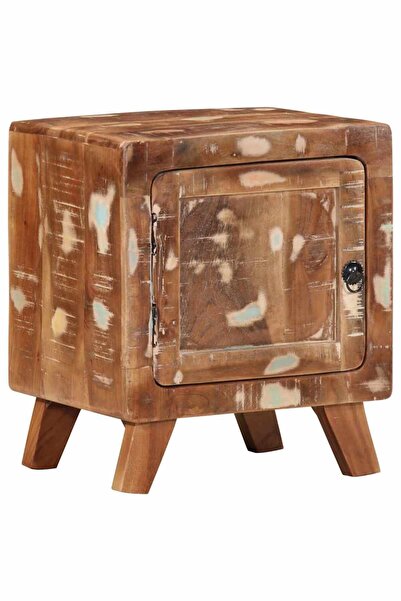 vidaxl Noptiera 40x32x46 cm lemn masiv recuperat