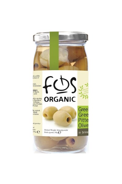 Fos Măsline verzi fără sâmburi Bio, 350g