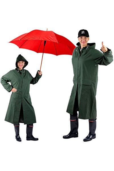 Mardil Jachetă de ploaie impermeabilă din PVC, mărimea L, verde, protecție an...
