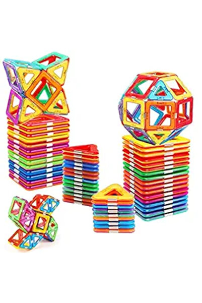 Arabest Upgraded Magnetic Blocks Tough Tiles, STEM Toy Starter Set for 3+ Yea...