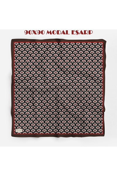 tuaipek İLMEK Desen 94X94cm Viskon Modal Eşarp