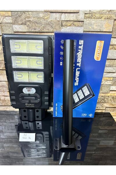 farissu 1200W Solar Led Sokak Lambası 48 cm - Bahçe, Garaj ve Park Aydınlatma...