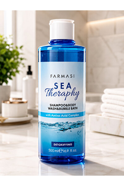 Farmasi Sea Therapy Şampuan & Vücut Yıkama Köpük Banyosu 500 ml Deniz Esintili
