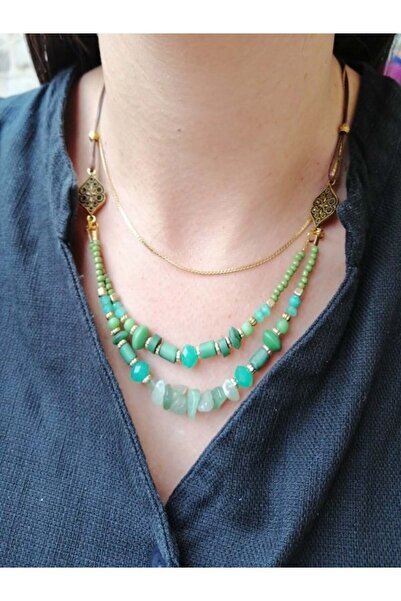Bozhi Necklace Glass Beads Minimal Elegance