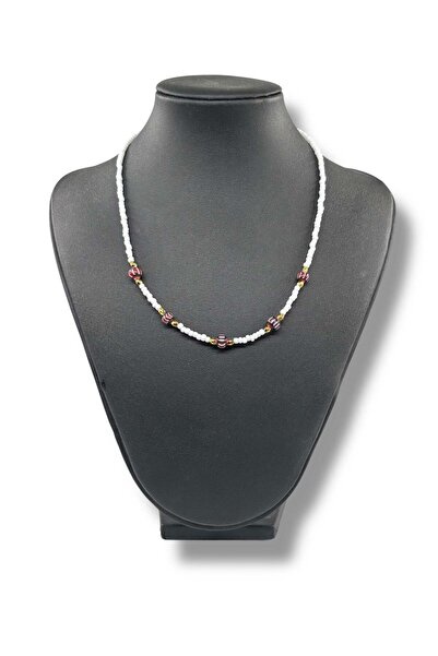 Bozhi Necklace Glass Beads Business Woman Style