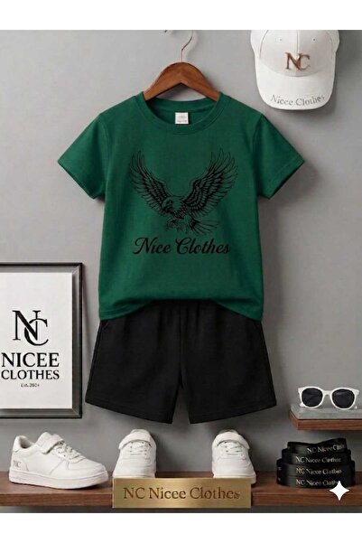 NC Nicee Clothes Tricou și pantaloni scurți de vară pentru copii, unisex (imp...