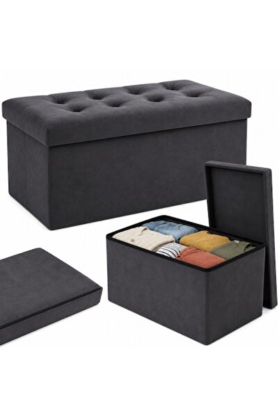 Ruhhy Foldable stool with storage space, 110L capacity, supports 150 kg, 76 x...