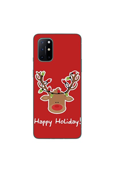 OEM Husa compatibila cu OnePlus 8T Silicon Gel Tpu Model Craciun Ren Happy Ho...