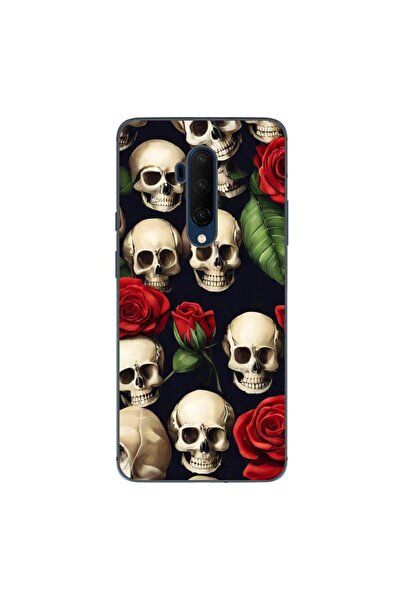 OEM Husa compatibila cu OnePlus 7T Pro Silicon Gel Tpu Model Skulls and Roses