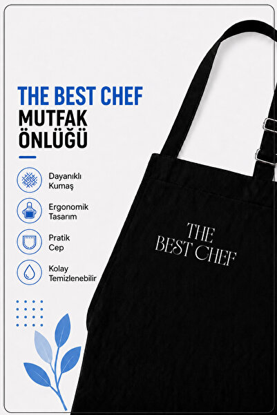 PERPIECE STUDIO The Best Chef Önlük Premium Mutfak Şef Önlüğü