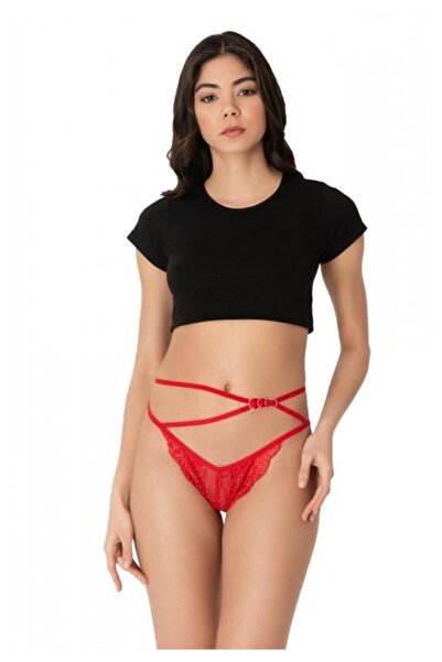 Cottonhill Cottonhill women's panties, sexy model, thong with straps, accesso...