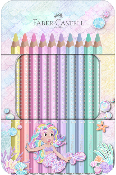 Faber Castell SET CADOU 10 CREIOANE COLORATE JUMBO SPARKLE FABER-CASTELL