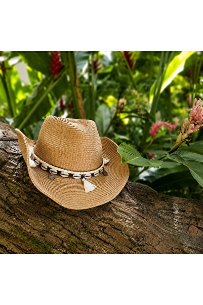 Clayre Boho Festival sun hat with Marine details Ø 58 cm – Natural/Cream