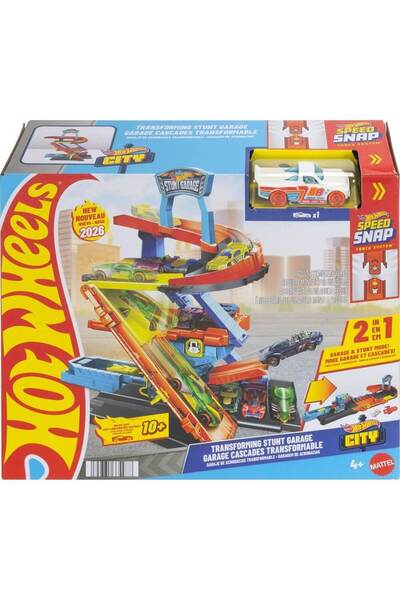mattel Hot Wheels HW City- πολυμορφικο γκαραζ - πιστα JHL94