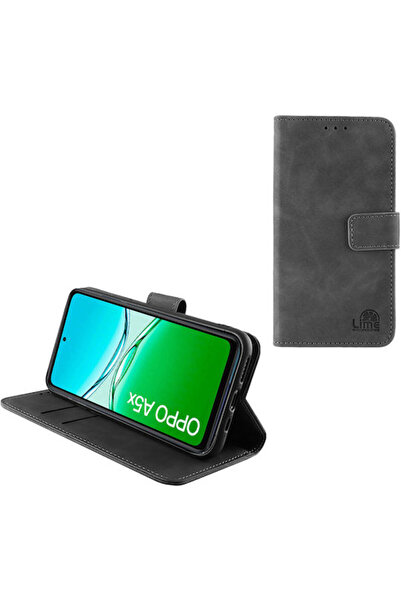 Lime&co Lime Essential Magnet Book Συνθετικό Δέρμα Γκρι (Oppo A5x) Κωδικός: 8...