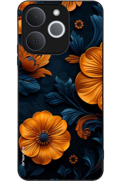 Other Θήκη Sonique Σειρά 3D Λουλούδια Realme Note 70t 4g Πορτοκαλί 01
