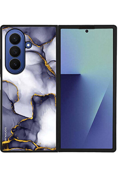 Other Θήκη Sonique Σειράς Marble για Samsung Galaxy Z Fold 7 Μωβ Γκρι
