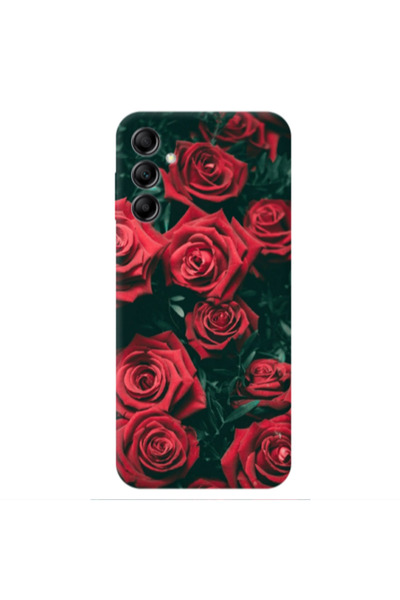 Other Samsung A14 5G Red Roses Transparent Silicone TPU Θήκη
