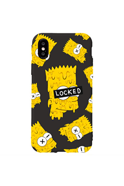 Other Apple iPhone X Bart Simpson Black Colored Silicone TPU Θήκη