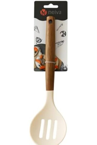 Yıldızan Nzr Beautestore Acacia Handle Perforated Serving Spoon – Fireproof, ...