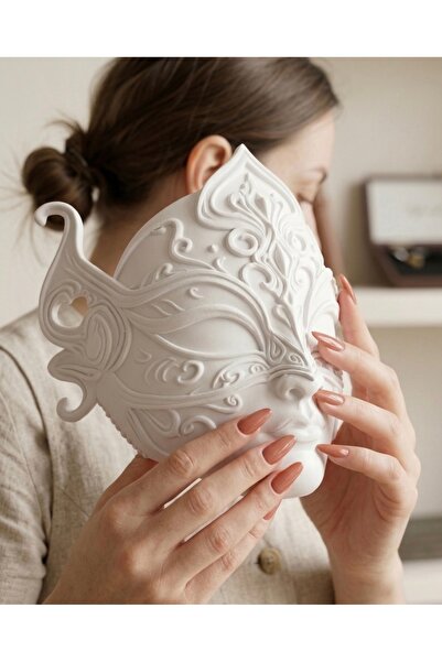 X ATÖLYE Boyanabilir Plastik Mini Maske / Boya+Fırça Hediyeli Etkinlik Seti /...