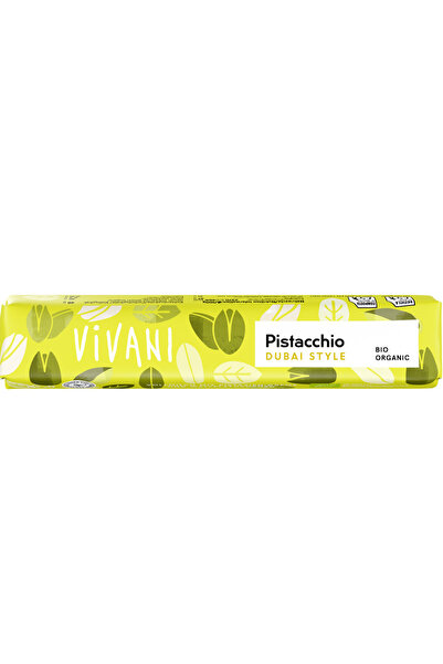 Vivani Organic Pistachio Dubai Style Chocolate Bar 40 g