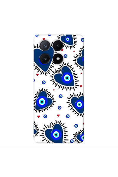 Other Xiaomi Poco X6Pro 5G Heart evil eye beads Transparent Silicone TPU Θήκη