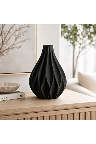 AlvoraTicaret 3D Baskı Dekoratif Vazo Modern Tasarım Salon Masa Konsol Süsü
