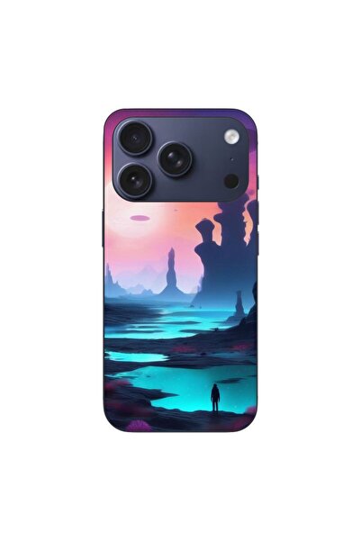 OEM Husa compatibila cu Apple iPhone 17 Pro Silicon Gel Tpu Model Mystic Planet