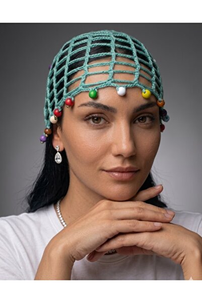 EsSo butik Women's Bead Detailed Design Knitted Accessory Hat