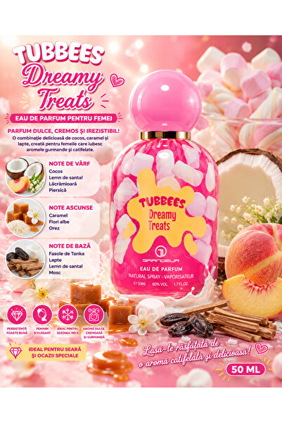 DUBAİ Parfum Arabesc Dreamy Treats Tubbees 50ML, Eau de Parfum Gurmand Femini...