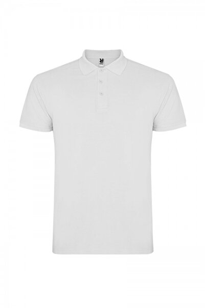 ROLY Tricou polo bărbătesc, bumbac 100%, Star, alb