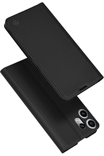Techsuit Magskin Book Σιλικόνη / Συνθετικό Δέρμα Μαύρο (Nothing CMF Phone 2 Pro)