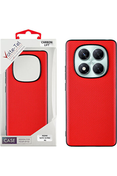 Other Volte-Tel Carbon Lift Κόκκινο Κάλυμμα Πλάτης Σιλικόνης (Redmi Note 14 P...