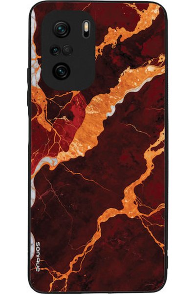 Other Θήκη Σειράς Sonique Marble για Xiaomi Poco F3 Mi 11i Κόκκινο