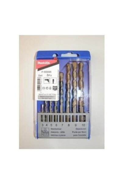 Makita P-60006 Masonry Top Bottom Set 8, 3-10 mm, cylindrical rod, concrete, ...