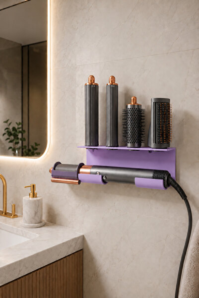 Arvella Studio Wall Mounted Bathroom Organizer Hair Dryer Stand |   Hair Drye...