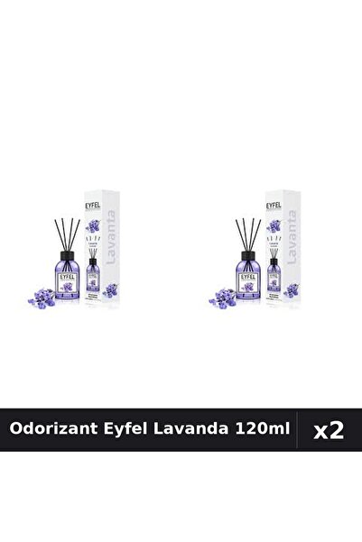 Eyfel Set 2 Odorizant Camera cu Betisoare Lavanda 120ml - Parfum Intens