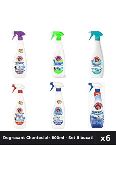 Chanteclair Set 6 Degresant Universal 600ml + Detartrant 625ml - 6 Arome, Cur...