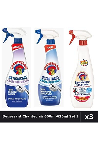 Chanteclair Set 3 Degresant Universal 600ml-625ml - Extra Parfumat, Puternic,...