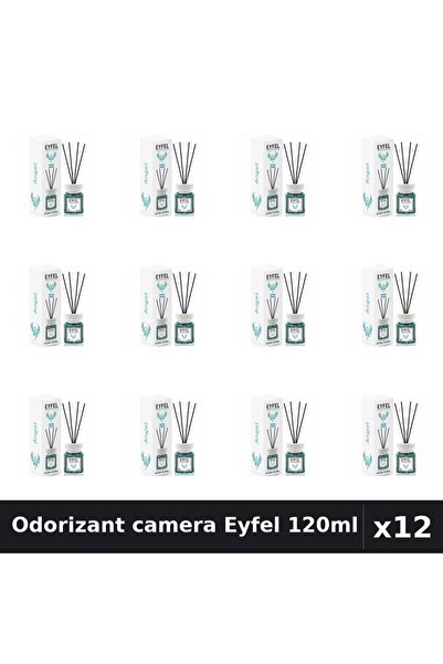 Eyfel Set 12 Odorizante Camera cu Betisoare Angel - Parfum Intens, 120ml
